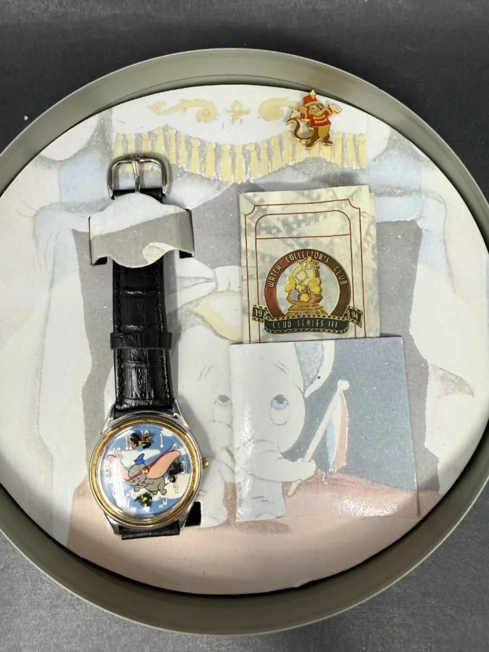 Disney Dumbo Watch Collector’s Club Series III Limited Edition Watch w/ Tin Pin